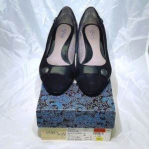 Euro Soft Black Low Heel